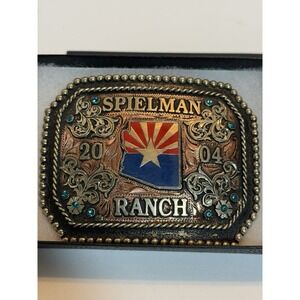 2004 Sheridan Buckle Co. Customized Belt Buckle Arizona 4.5"x3.5"